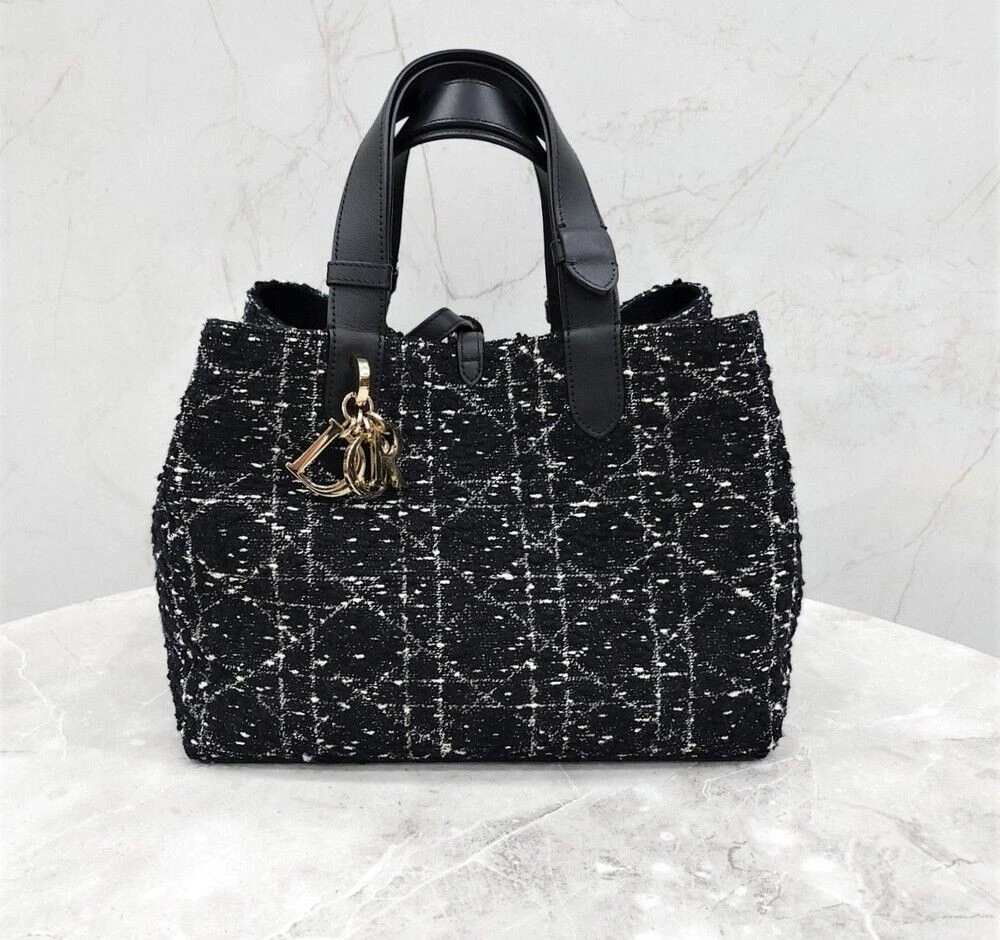 Sac fourre tout moyen Dior tweed canage M2821OTKV 131663198