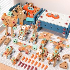 VEAIS Kids Tool Set with Drill, 120Pcs, Montessori Toy