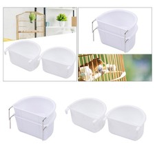 2 Pieces Bird Feeding Dish Hanging Bird Feeder Feeding Bowl Cage Bowl Parrot