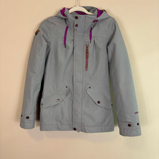 Klim Women's Aria Jacket Grey Snowmobile Winter Jacket with Hood Size XS