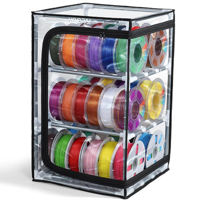3D Printer Filament Storage Box, 3-Tier Filament Storage Rack with Transparent D