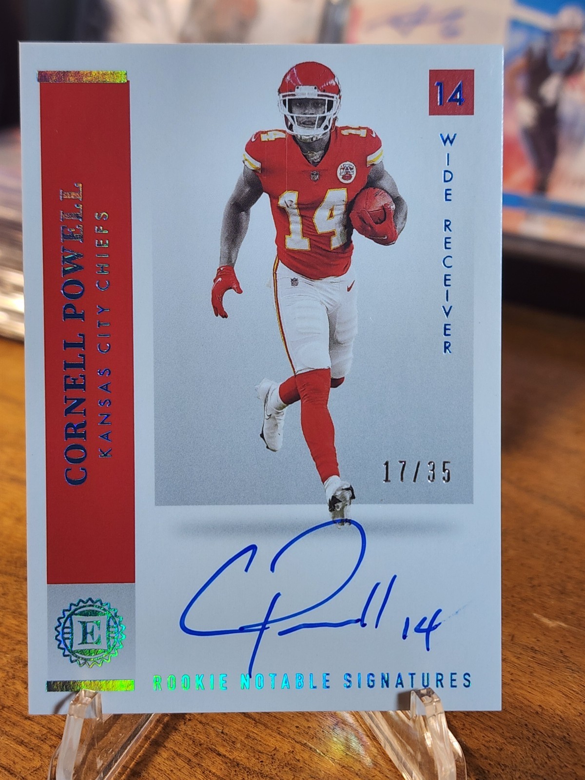 Cornell Powell Panini Encased Rookie Notable Signatures #RNSCP Sapphire