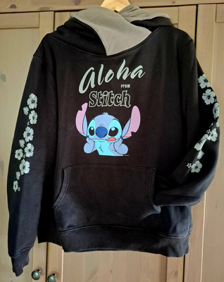 EMP Damen Hoodie Pullover Stitch Disney schwarz 2XL Baumwolle Kapuze Känguru