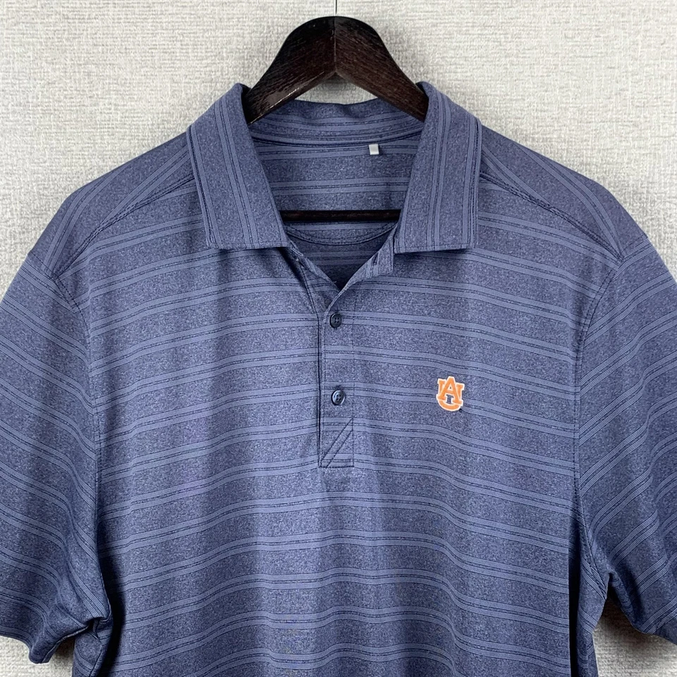 Auburn Tigers Shirt Mens Extra Large Blue NCAA Football Golf Polo Cutter & Buck - Image 2 of 4