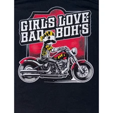 Natty Boh "Girls Love Bad Boh's" T-Shirt Black Motorcycle Graphic Baltimore XL