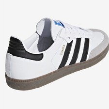 Kids Adidas Samba Classic Shoes White Black GZ0777 Youth Size