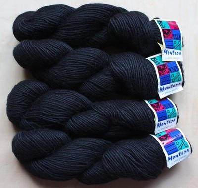 Classic Elite Yarns Montera Yarn 4 Skeins New Black