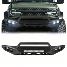 Off Road Front Bumper Fit For Ford Bronco 2021-2025 W4 Lights Wsensor Holes