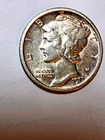 1917 D Mercury Dime, AU with some luster.