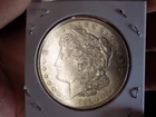 MORGAN SILVER DOLLAR 1886 AU/BU NICE BETTER GRADE 90% SILVER DOLLAR