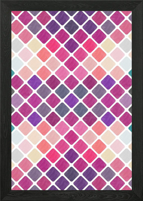 Schöner geometrischer Hintergrund gerahmtes Wandbild Poster Leinwanddruck Bild