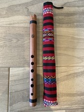 PERUVIAN FLUTE REAL TRADITIONAL ANDEAN MUSICAL INSTRUMENT INCA AZTEC MAYA PERU