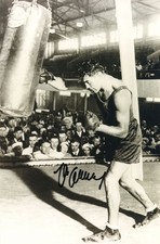 Autograf Sygnatura Max Schmeling niemiecka legenda pudełka