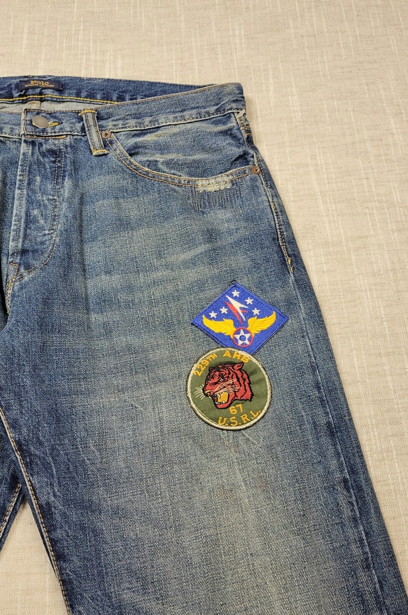 POLO Ralph Lauren Jeans 33x32 Mens USRL 67 Tiger Patch