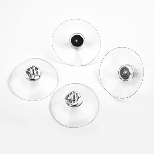 10pc Clear 41mm Thumb Screw Clear Suction Cups White Nut Rubber Casement-Suckers - Picture 21 of 24