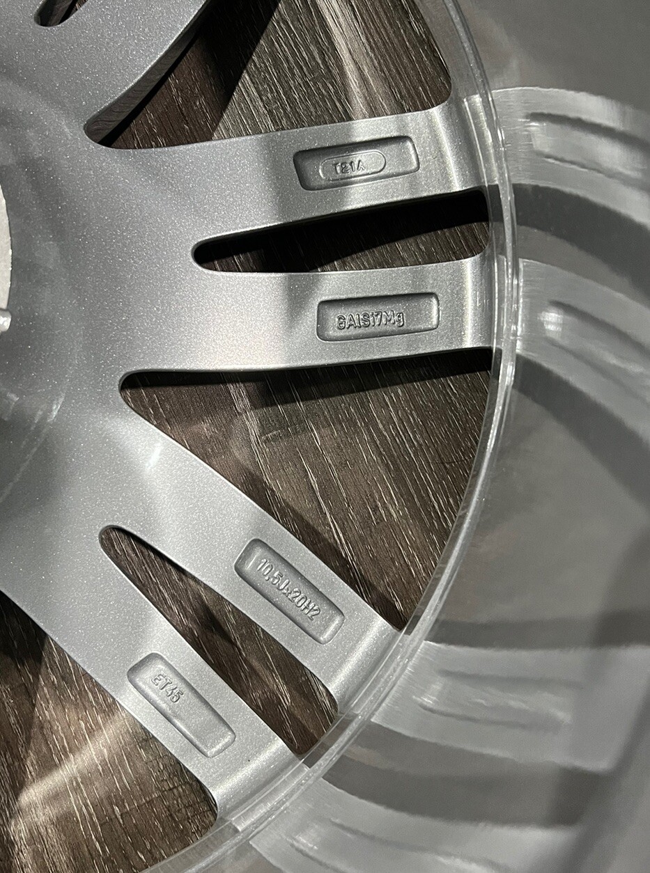 Maserati OEM 20” Wheel - 7 Open Spoke Silver Rim - 10.5W