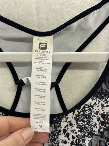 Fabletics Eiffel Tank Women Medium Gilded Granite Scoop Neck Stretch Racerback - Picture 5 of 6