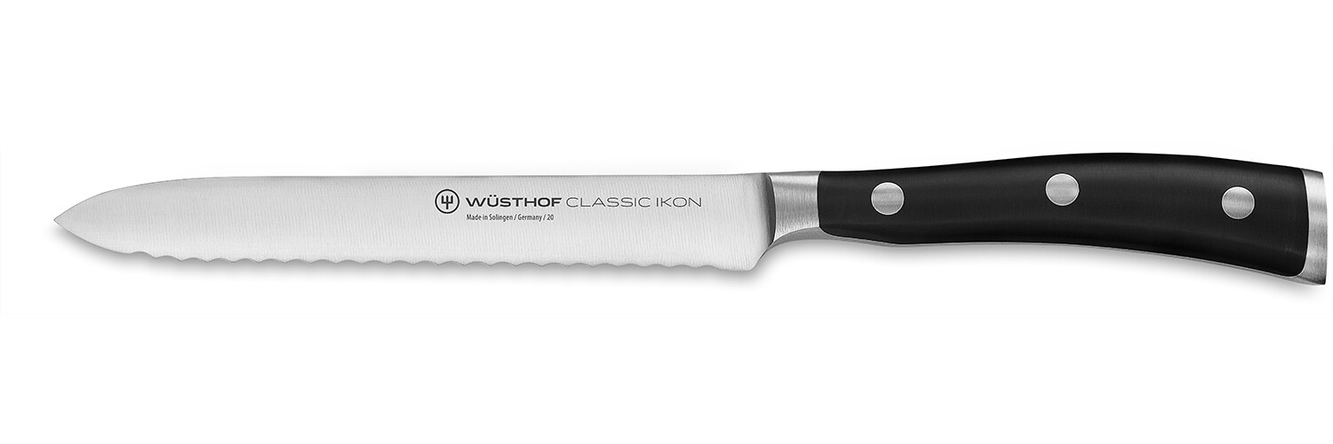 Wusthof Classic Ikon 5 Inch Serrated Utility Knife eBay