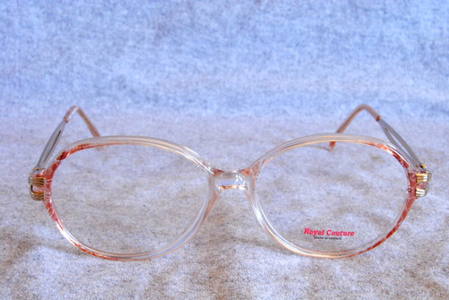 royal couture eyeglass frames rc207 beige/gold 54-15-135 made in france