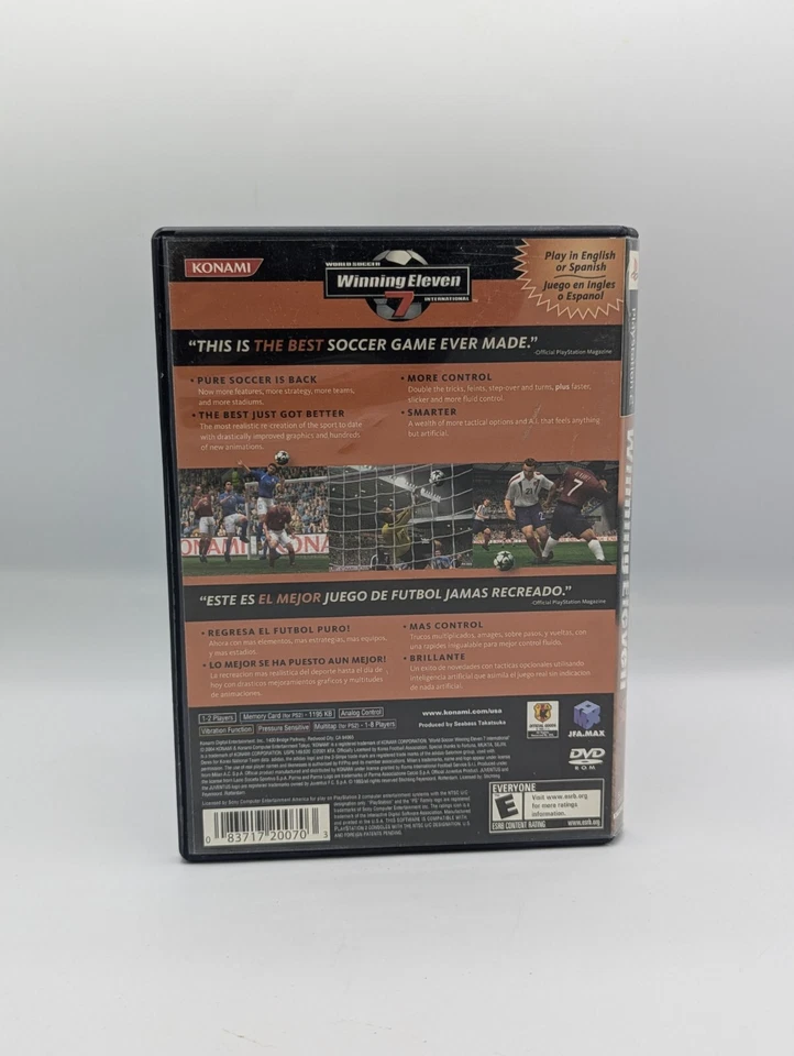 World Soccer Winning Eleven 7 International (Sony PlayStation 2, 2004) PS2 - Image 2 of 3