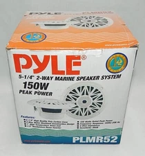 NEW IN OPEN BOX PYLE PLMR52 5.25" 150 WATT 2-WAY MARINE SPEAKERS
