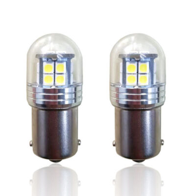 2Pcs BA15S 1156 DC 6V LED Bulbs  White Bremsleuchte Mini Rückfahrscheinwerfer