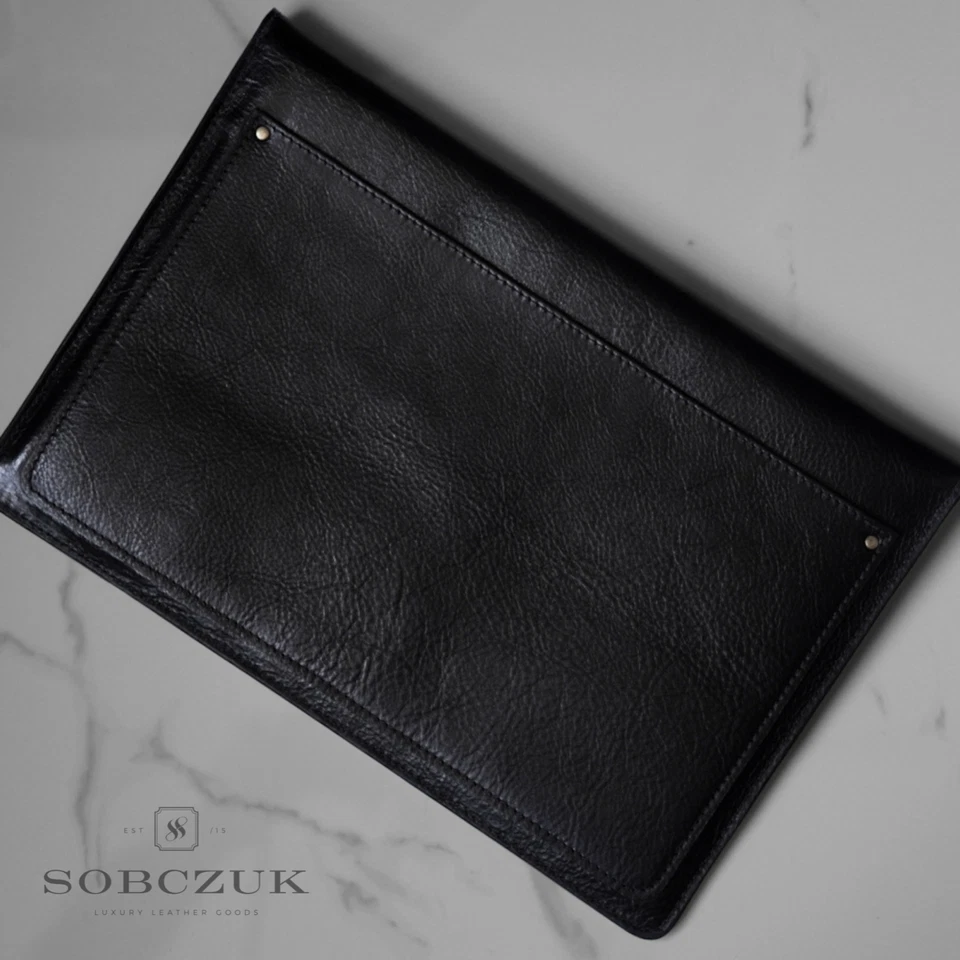 Luxury Laptop Sleeve,5Year warranty!MacBook Case 13",MacBook leather Case, Black - Image 4 of 4