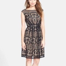 Adrianna Papell Belted 6P MISSING BELT size 6 BLACK #288 NWT 