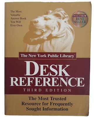 New York Public Library Desk Reference - Third Edition - By Paul