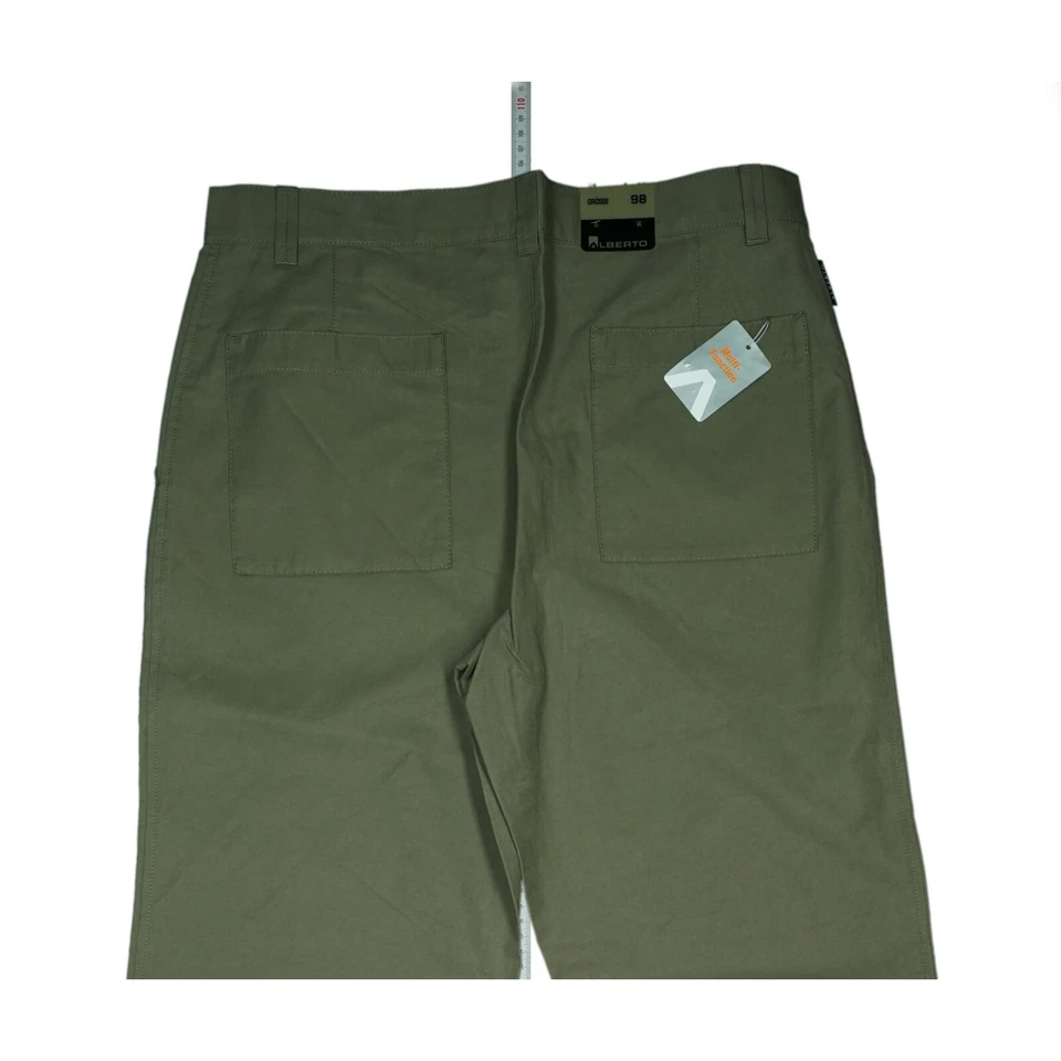Pantalones ligeros Alberto Rick para hombre verano senderismo trekking talla 98 W33 L34 oliva Foto 4 de 4