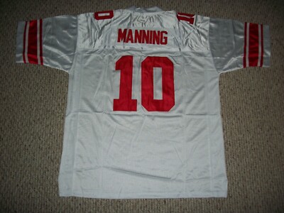 ELI MANNING Unsigned Custom White New York Sewn New Football Jersey Size S-3XL