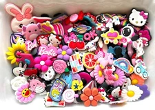 GIRLS Shoe Charms 50 PCS Croc Charms Pink & Sweet For Young Girls