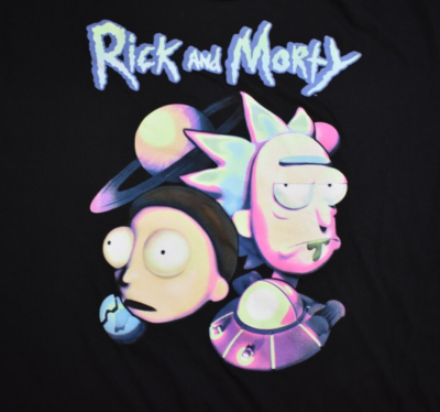 Rick And Morty Rick And Morty In Space Adult Costume T Shirt (Black Back), S-3XL