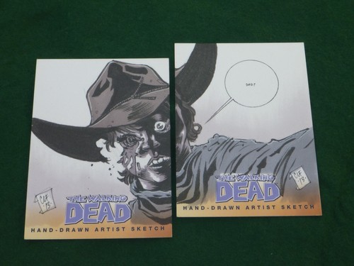 The WALKING DEAD 2 Card Dual Panel Artist Sketch CHRIS FOREMAN Cryptozoic 1/1