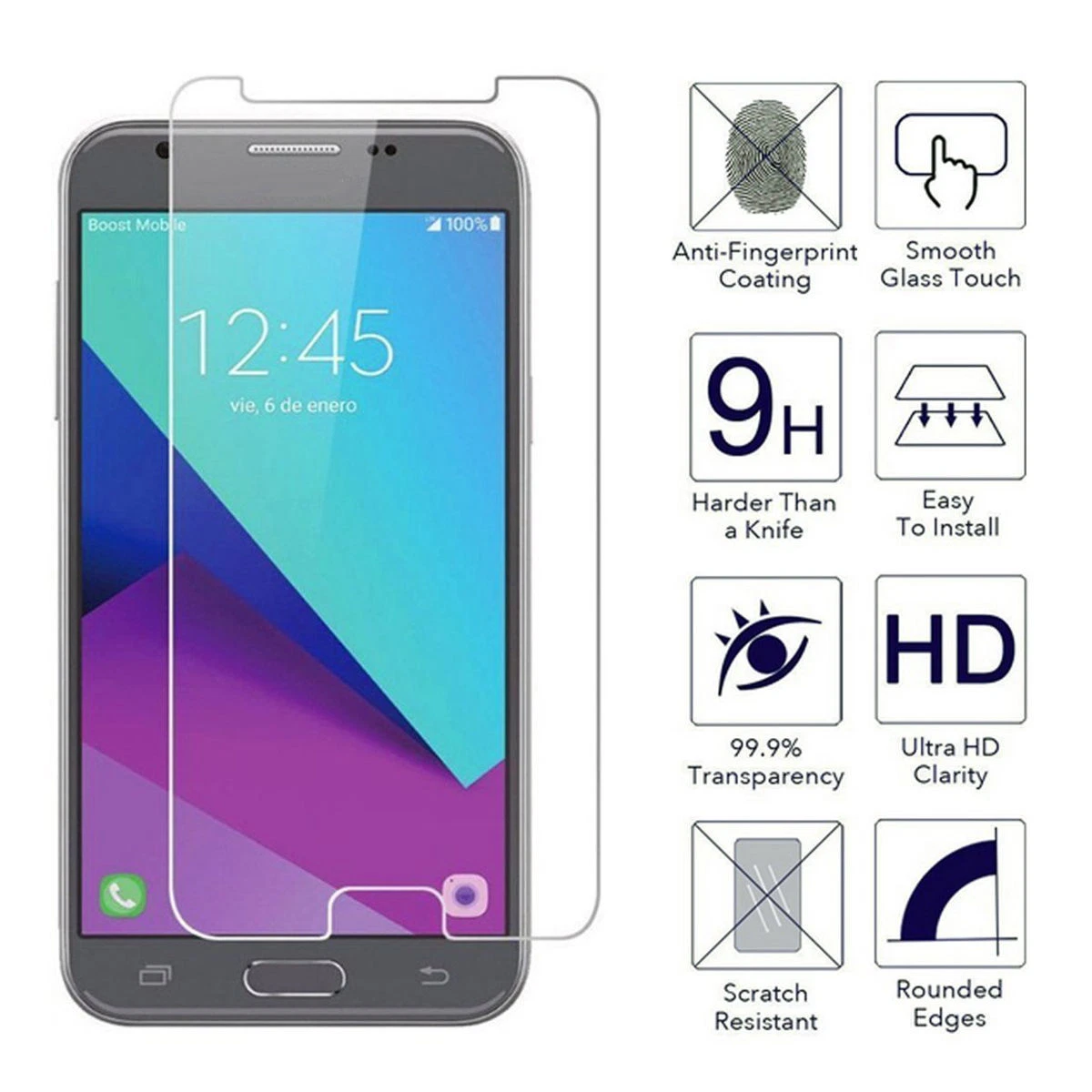 Phoona Vetro Temperato per Samsung Galaxy A35 5G, 2 Pezzi Pellicola Protettiva per Samsung A35, Durezza 9H, Anti Graffio, Anti-Impronte, Senza Bolle(6,6 pollici
