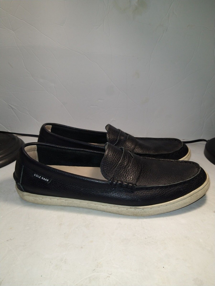 Cole Haan Black Leather Pinch Weekender Penny Loafers Shoes  display picture 1