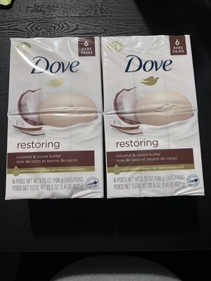 Dove, Restoring Beauty Bar, Coconut & Cocoa Butter, 12 Bars, Sealed