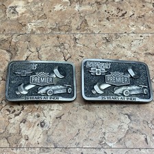 Lot of Two Indianapolis 500 Premier Belt Buckle 25 Years at Indy 1986 USA GMG