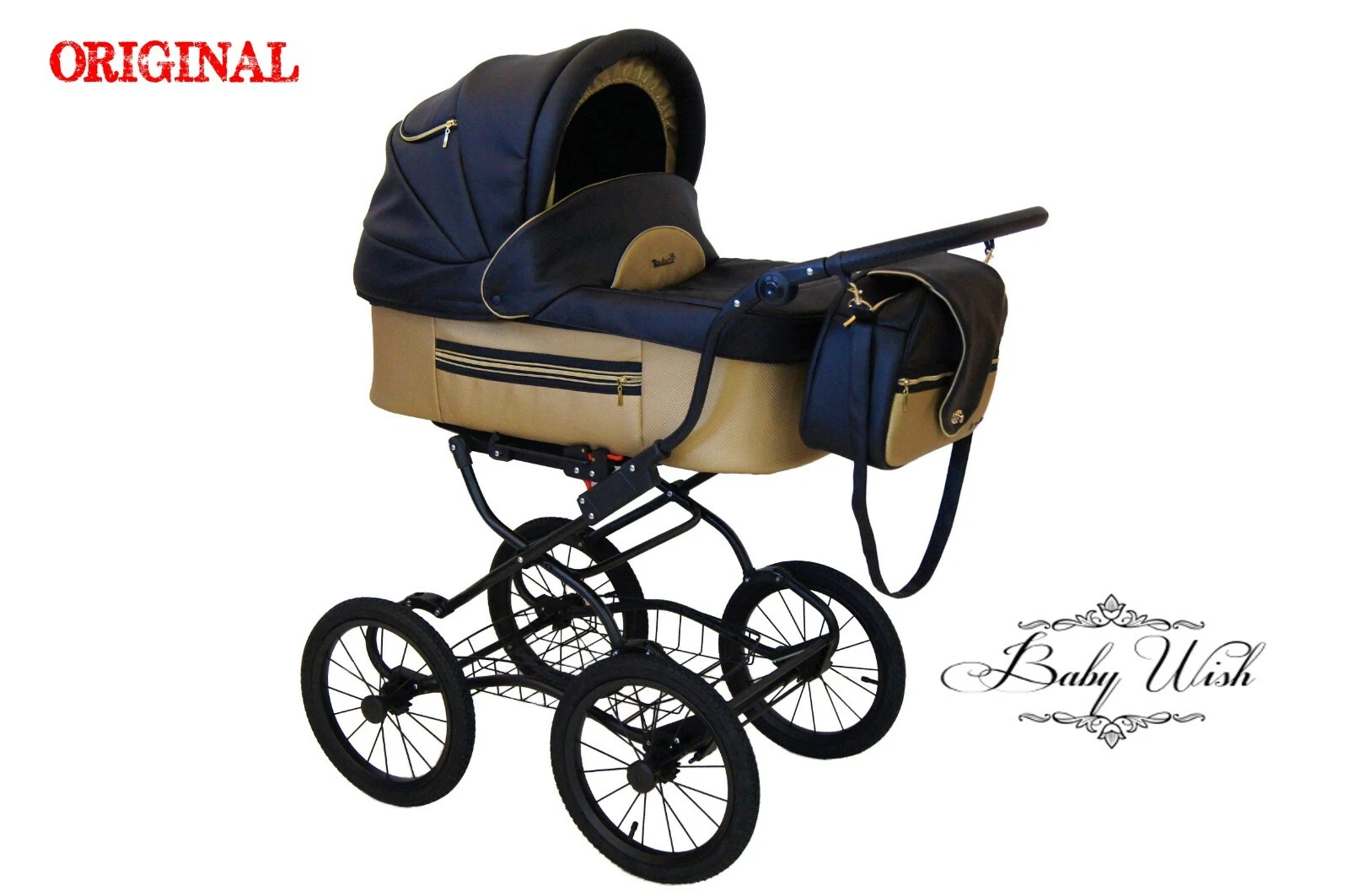 ISABELL Pram Baby Fashion 3in1 CARRYCOT + STROLLER + CAR SEAT