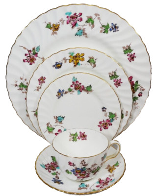 VERMONT 3365 by Minton 5 Piece Place Setting NEW NEVER USED made in England