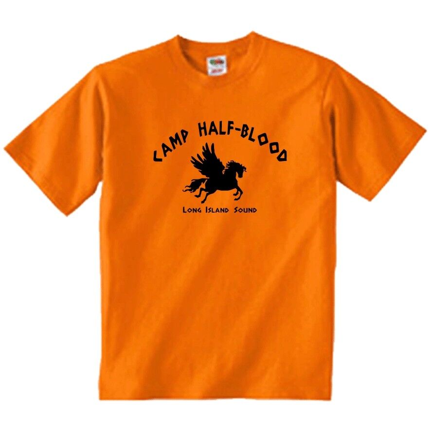 Camp Half blood Long Island Sound Orange T shirt Percy Jackson Womens sizes