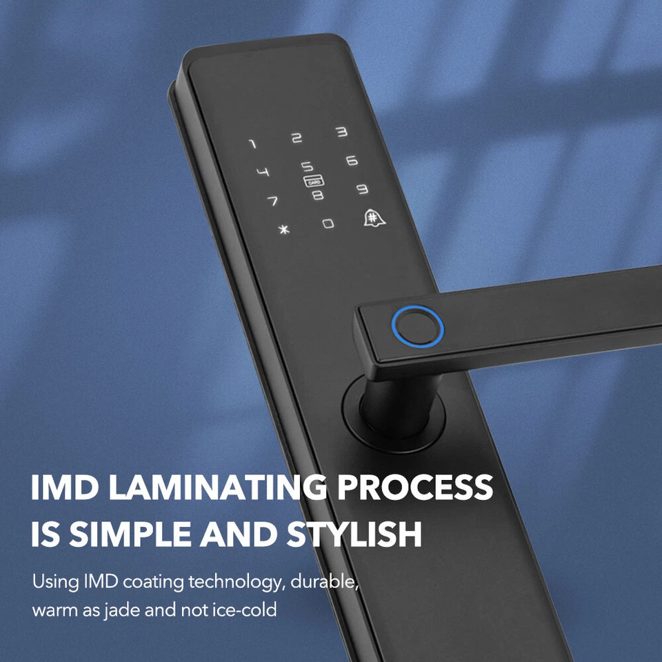 Electronic Smart Door Lock APP Fingerprint Card Password Key Home Security Lock - Image 4 of 4