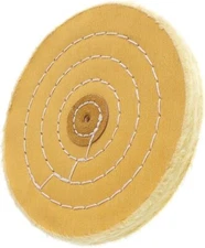 1 PACK 6 In Extra Thick Cotton Buffing Wheel, 6" x 50 Ply Yellow Polishing Wheel