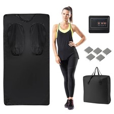 Infrared Sauna Blanket w/ Sleeves Wraps 30-90Min Timer 90-180 F Temp Range