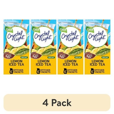 Decaf Lemon Natural Flavor Iced Tea Black Tea Drink Mix 6 Pitcher Packets