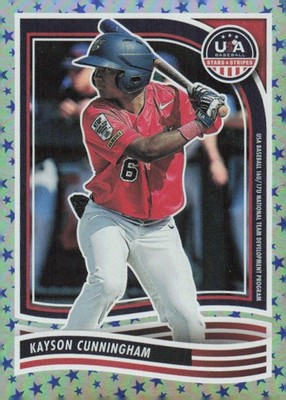 2024 Panini Stars & Stripes USA Baseball #147 Kayson Cunningham Stars
