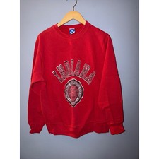 Vintage Champion Indiana University Sweatshirt Red Large Made in USA 90s IU