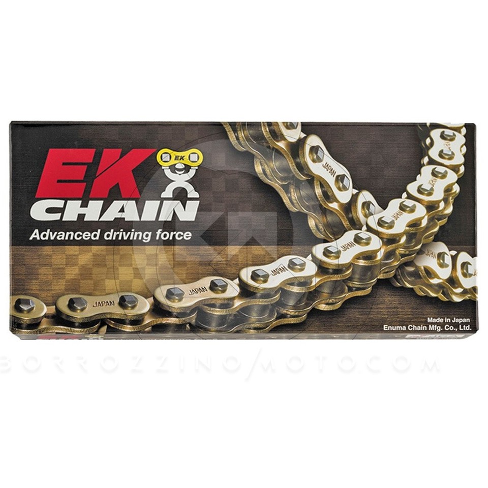 EK Chains 520 SRO6 Series O-Ring Sealed Gold Drive Chain 130 Links For Motorcycles