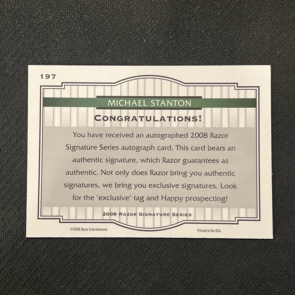 MICHAEL GIANCARLO STANTON Rookie Auto 228/1199 2008 Razor Signature Series #197 - Image 2 of 2