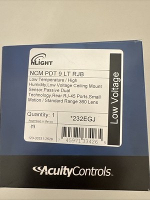 Acuity Controls nLight NCM PDT 9 LT RJB Ceiling Mount  Sensor , Passive Dual